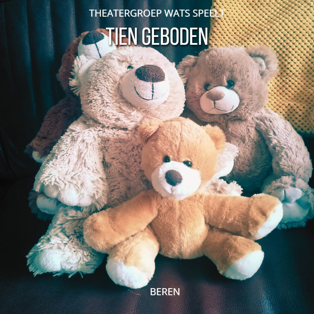 De Tien Geboden gaat over liefde, verbinding en hoop. Een beer is vaak voor het kind hetgene wat, naast de ouders, een stukje troost en veiligheid biedt. Zodra het kind de favoriete beer in handen heeft, is het kind meteen wat rustiger. Veiliger. Geliefder. Herkenbaar? Uit jouw eigen kindertijd? Of misschien nog steeds?
Behalve liefde, verbinding en hoop zijn ook haat, verscheurdheid en angst thema's in deze voorstelling. Zonder haat geen liefde, zonder verscheurdheid geen verbondenheid en zonder angst geen hoop. Soms gaan mensen in tijden van onzekerheid terug naar die gewoontes uit de kindertijd. Die geven houvast. Zo ook de beertjes. Die geven rust. Maar wat zorgt ervoor dat je als volwassene toch je compleet omringt door deze beren? Kom erachter bij de Tien Geboden. Kaartjes zijn te koop via de link in bio!
#theater #amateurtheater #theaterdenhaag #haagstheater #geloof #liefde #familie #tiengeboden #theatervoorstelling #theaterlife